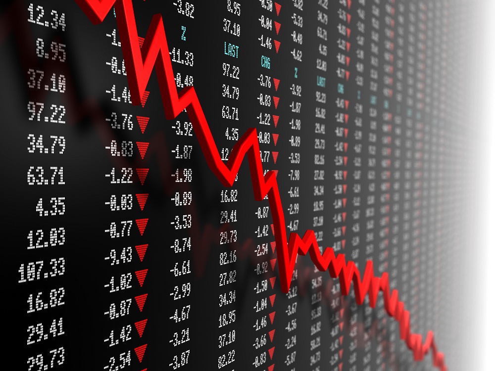 Falling stock market data due to ransom attacks