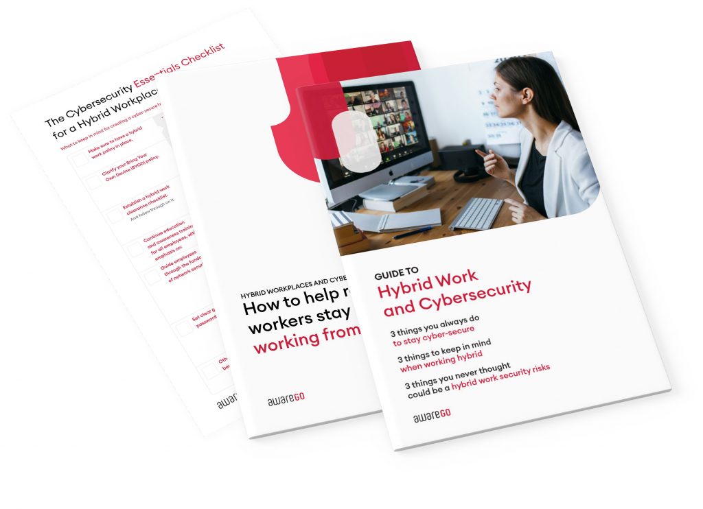 Hybrid work and cybersecurity guide and whitepaper by AwareGO